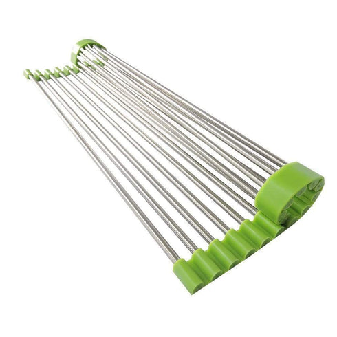 AussieSuperStore Homeware Supplies Over the Sink Rollable Foldable Space Saving Kitchen Drying Dish Rack CBFOLDRAINRACK